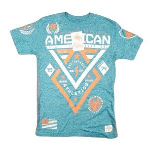 New! American Fighter Alaska Graphic T-Shirt Mens S Blue‎ Buckle Performance